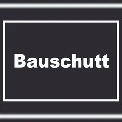 HB-Druck Bauschutt Mülltrennung Aufkleber mit Text A2 (420x594mm)