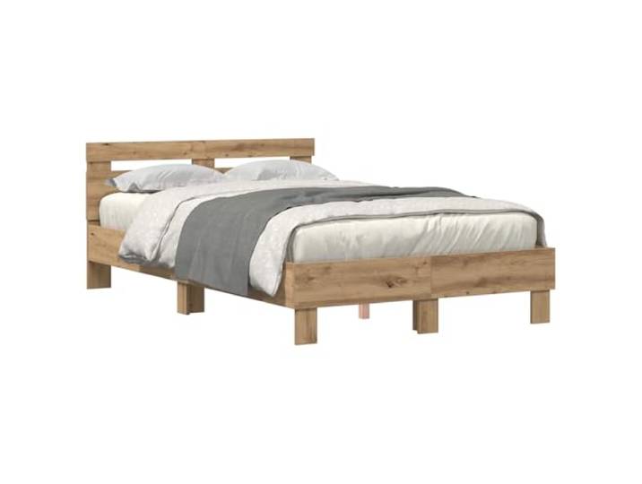 vidaXL Bettrahmen Artisan-Eiche 120 x 200 cm Holzwerkstoff