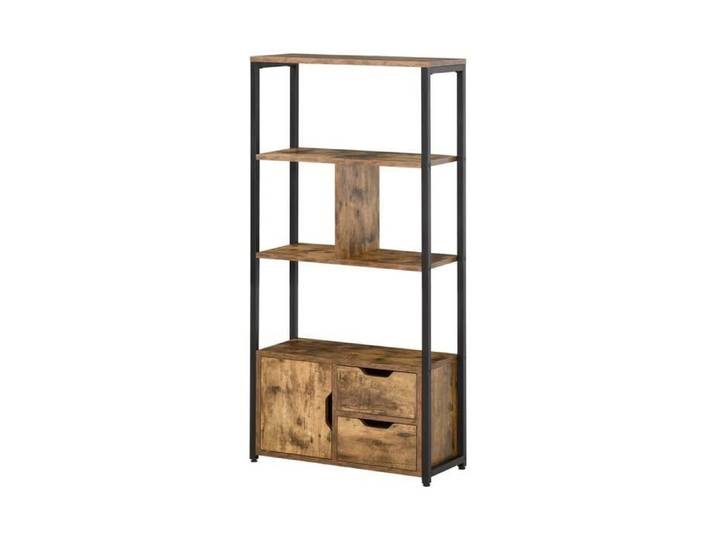 Bibliothèque étagère ABESSES bois vieilli