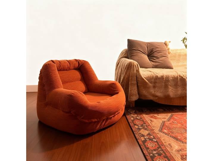 Canapé inclinable simple Compact avec tabouret, chaise longue Tatami peu encombrante pour petit salon, économique