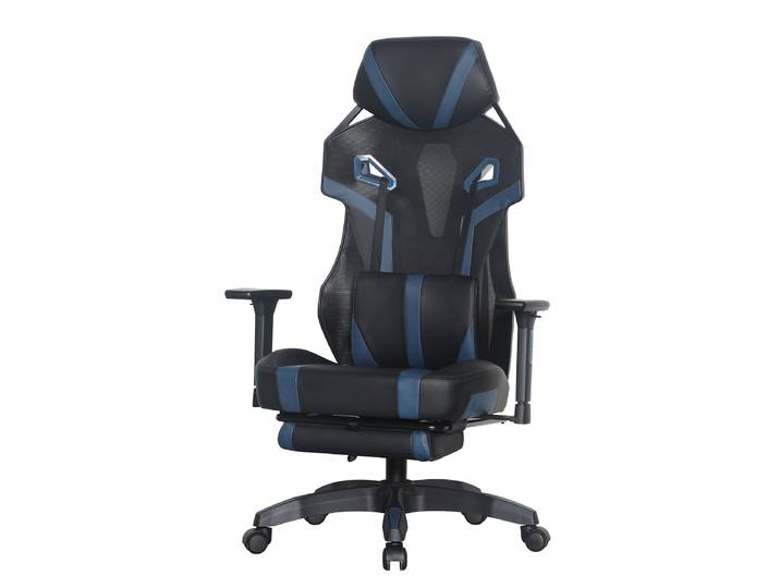 Gamingchair Nadigo mit Fußablage 73 x 123 x 62cm Schwarz/Blau