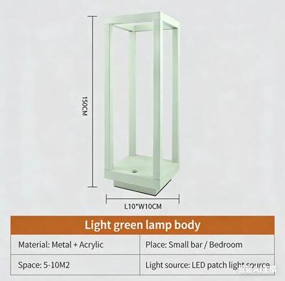 Inspired Finds Modern European Rechargeable LED Table Lamp Cordless Hotel Style Ambient Light green