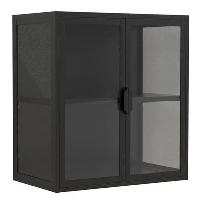 Stahl Wandvitrine Hängevitrine Vitrine Glas Flokas