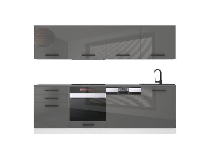 Cuisine Complète - B BELINI GROUP - ALICE - 240 cm - Ultra-brillant - Système de fermeture silencieuse