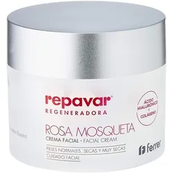 Repavar, Gesichtscreme, Moisturizing Facial Cream with Rosehip, Hyaluronic Acid, and Collagen Enriched with Vitamin E and Sh (50 ml, Nachtcreme, Tagescreme)