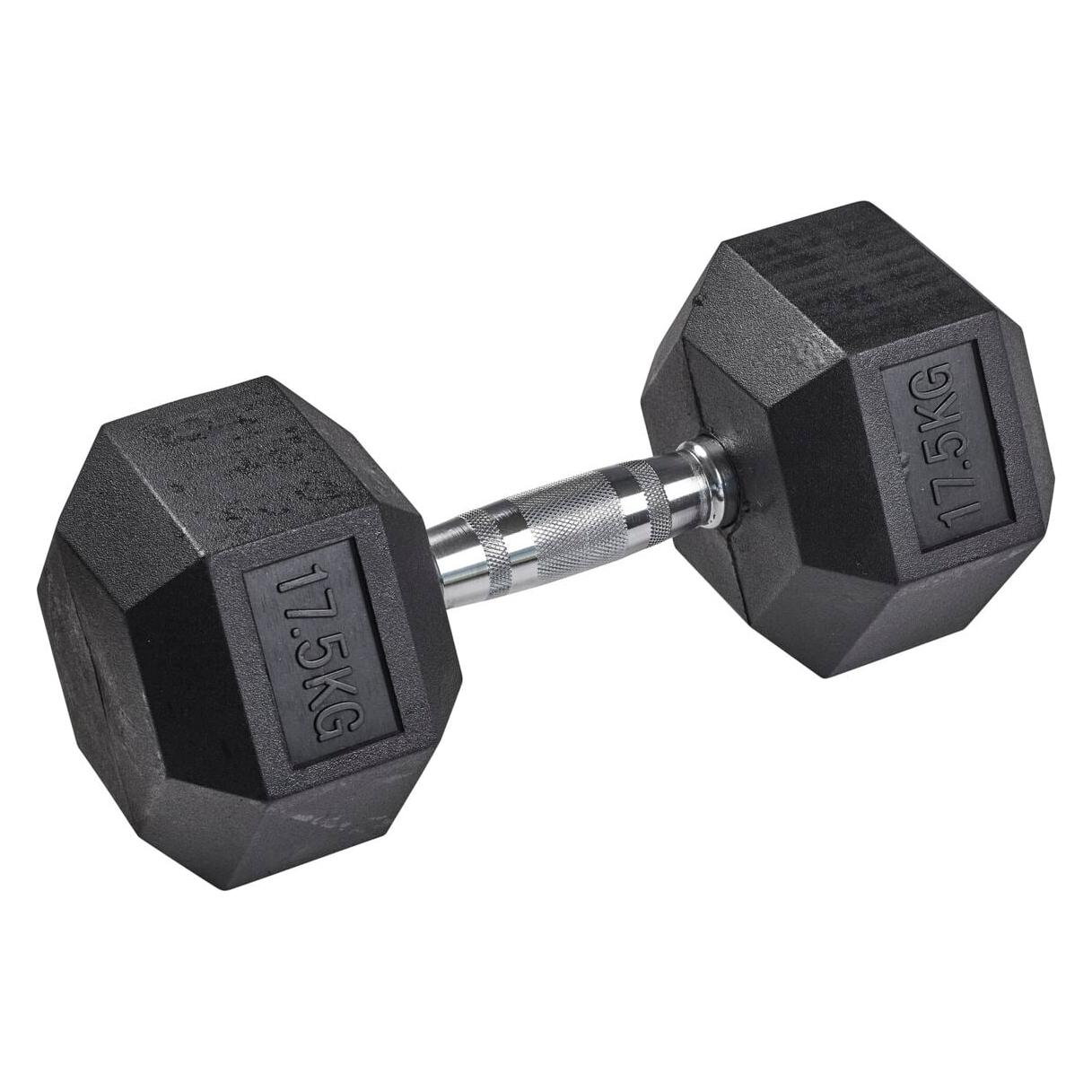 Tanga Sports Gummi-Kurzhantel HEX, 17,5 kg (OK1013 / F-1657)
