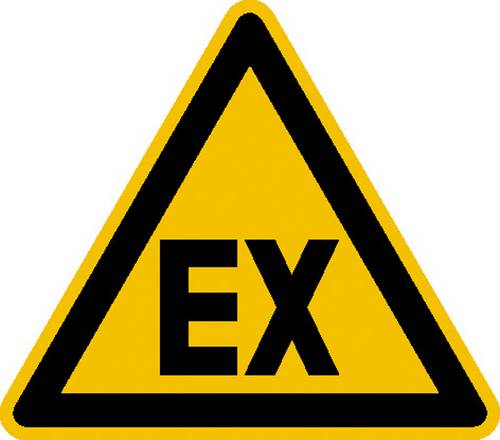 Warnschild Explosionsfähige Atmosphäre Aluminium 40mm 1St.