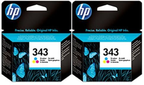 HP 343 Pack 2 Tinteiros cor (CB332E)