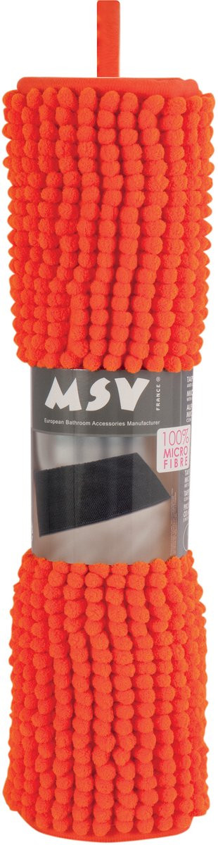 MSV Badmat Chenille van Microvezel - Oranje