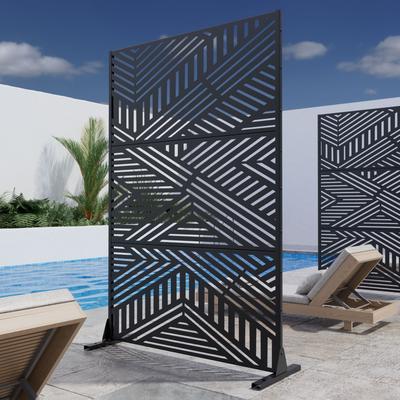 Dovelina Outdoor Privacy Screen Metal Privacy Screen Panel Free Standing
