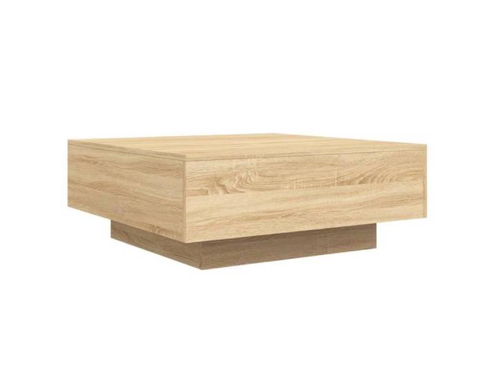 Table basse - MXZZAND - Chêne sonoma - 80x80x31 cm - Lumières LED - Design contemporain