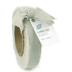 Baumwoll-Band "Cotton raw" 15mm/10 Meter grau