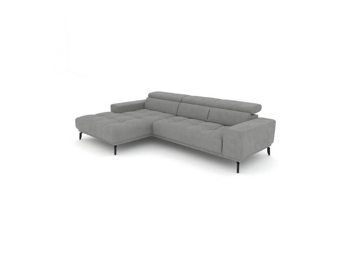 foamnova Ecksofa Uppsala, B 308 cm, mit Recamiere, klappbare Kopfstützen, Bis 6 Sitzplätze, klappbare Kopfstützen