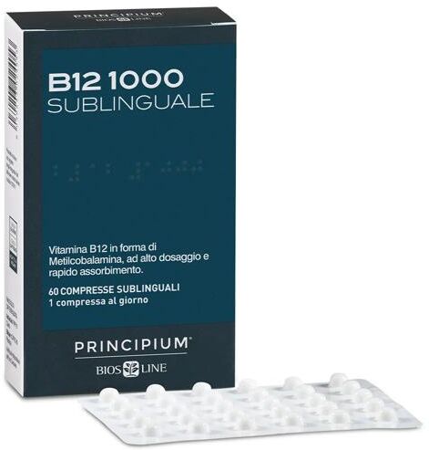 Bios Line Principium B12 1000 Sublinguale Integratore di Vitamina B12 60 Compresse
