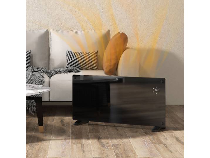 HOMCOM Radiateur Électrique 2000W LED Minuterie Télécommande
