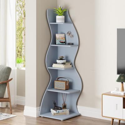 Bluebell Unique Corner Shelf Bookcase