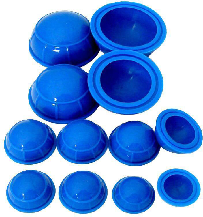 Kit de 12 ventosas de silicona azul
