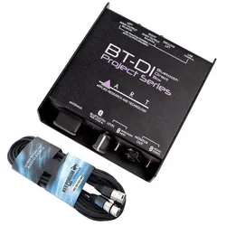 ART Audio ART BT-DI Bluetooth Direct Box mit XLR-Kabel (DI Box), Effektgerät, Schwarz