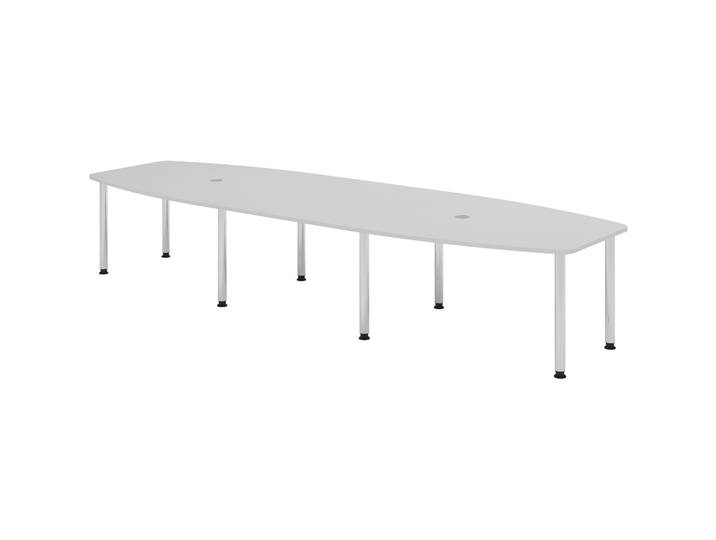 Besprechungstisch Office Grau 400 x 130 cm - Farbe: Grau/Chrome - Besprechungstisch