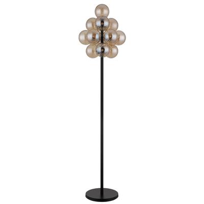GLOBO LIGHTING Stehlampe "CONOR", gelb (amber), 13, Ø 12cm H: 160cm, 1 Stk., Leuchten, Stehleuchte, Glas, Wohnzimmer, Flur, Stehlampe