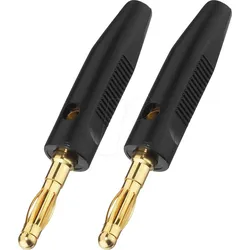 MON BP-30G/SW - LS-Bananensteckerpaar, 4 mm , schwarz