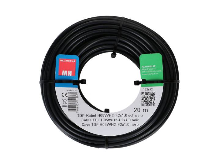 Max Hauri AG TDF-Kabel H05Vvh2-F2X1.0 20m schwarz
