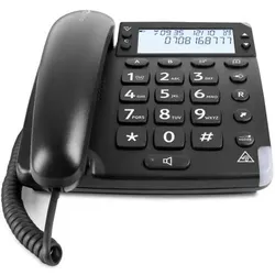Doro Magna 4000 - Analoges Telefon - Kabelgebundenes Mobilteil - Freisprecheinrichtun, Telefon, Schwarz