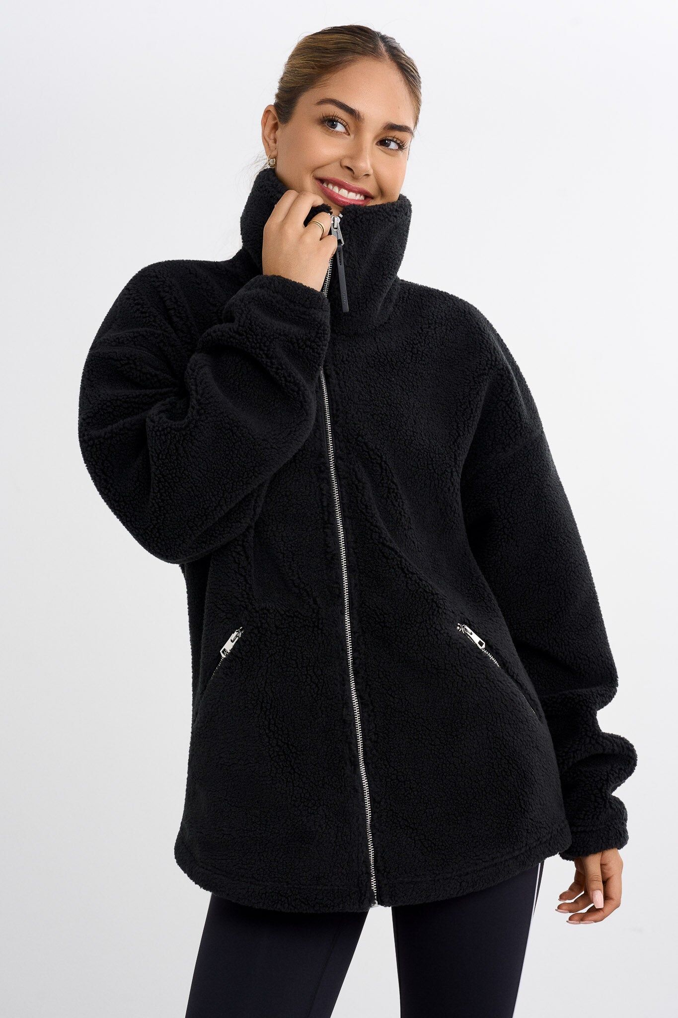 FAMME - Fleece Jacket - Black / L