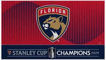 Evergreen 28 in. x 16 in. Florida Panthers PVC Mat COLOR, Stanley Cup Champions 2024