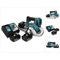 Makita, Dekupiersäge + Bandsäge, DPB 183 RT Akku Bandsäge 18 V 66 mm Brushless + 2x Akku 5,0 Ah + Ladegerät (Bandsäge)