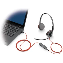 HP Poly Blackwire 3225 (Kabelgebunden, USB-A), Office Headset, Schwarz