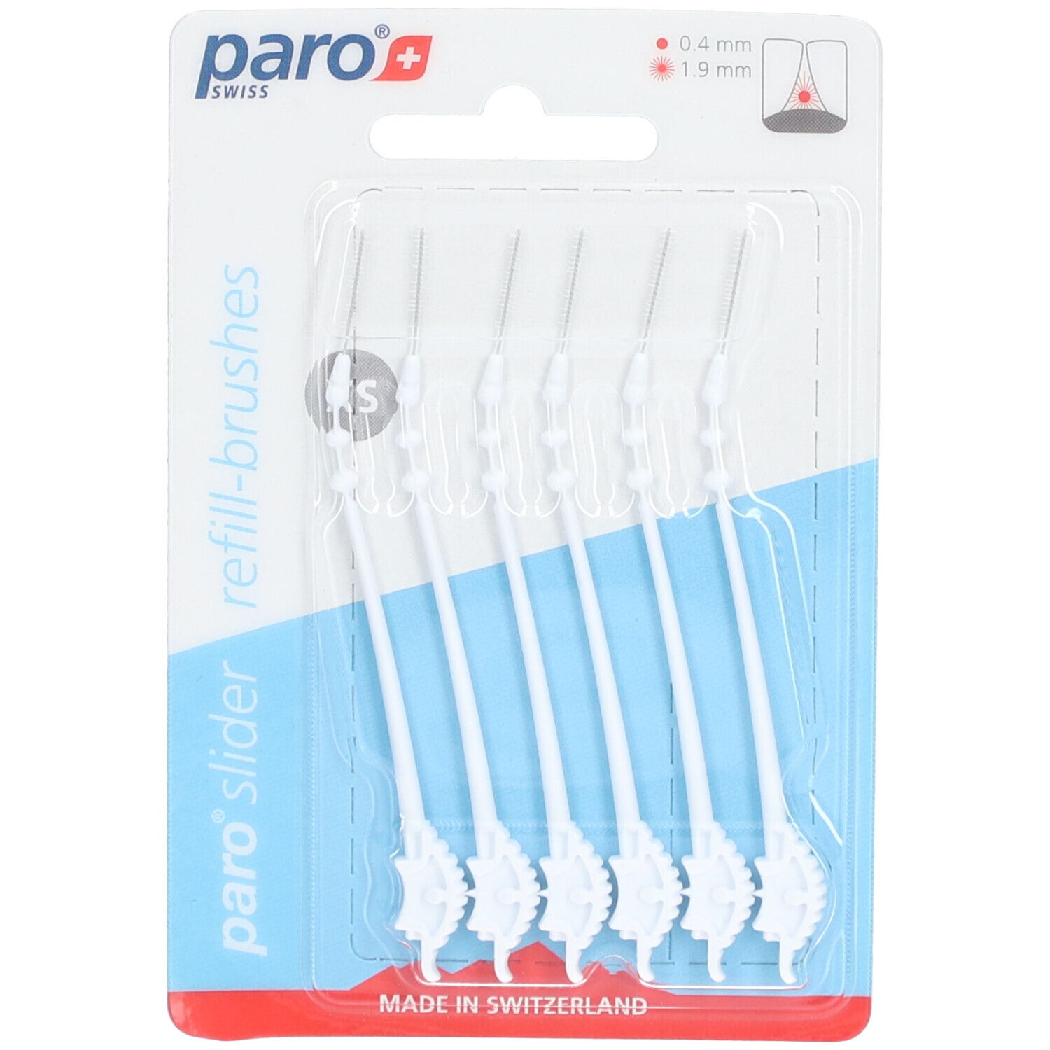 Paro slider refill-brushes XS 6 Stk St Bürste
