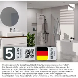Schütte, Duschschlauch, Brauseschlauch Bad 125 cm Edelstahl Chrom Wassersparende Dichtung 63441 (125 cm)