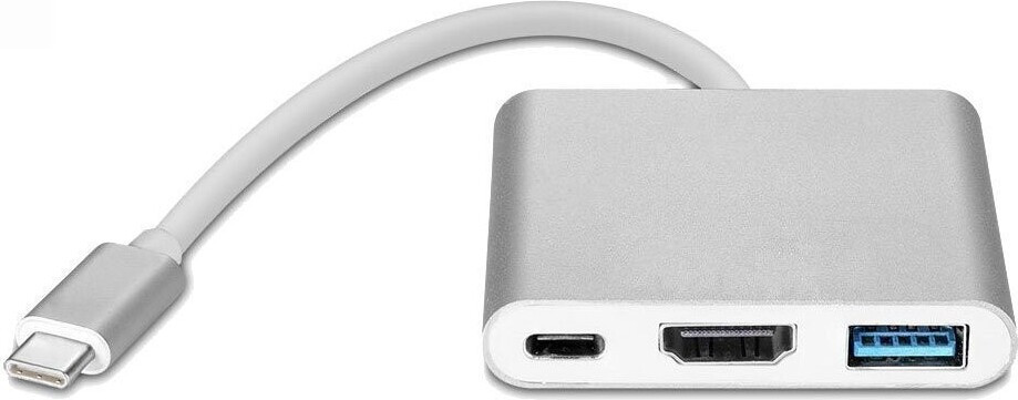 INF USB-C multipoortadapter naar USB en USB-C (USB PD) met 4K HDMI-compatibiliteit