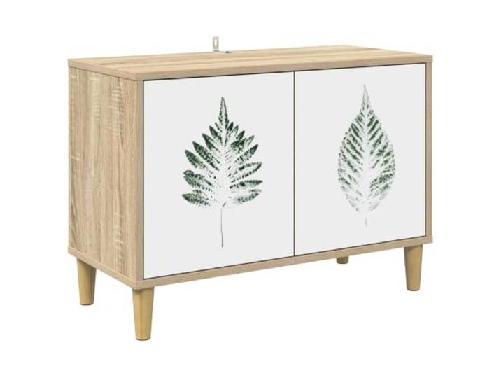 Favemtsl TV-Schrank HANAU 69x33x50 cm Lowboard Sonoma Holzwerkstoff Kompakte TV-Bank mit 2 Türen für Schlafzimmer oder Büro, gefertigt mit 10 cm Bodenabstand für leichte Raumpflege.