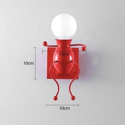 Uplifted Goods Creative Little Man Wall Lamp red Seat Body w o Bulb
