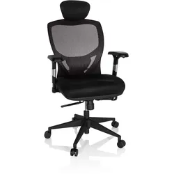 hjh OFFICE High End Bürostuhl VENUS BASE Stoff / Netzstoff mit Armlehnen