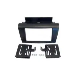 Doppel 2-DIN Blende Radioblende Halterung schwarz für Mazda 3 ab 2004-2008