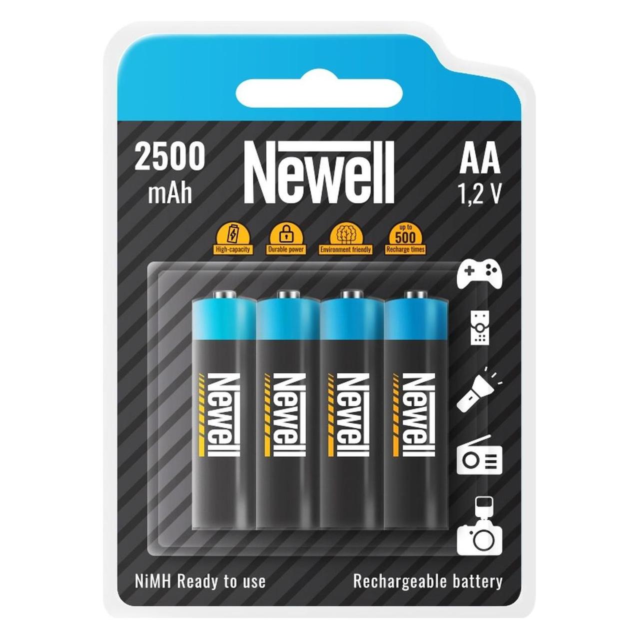 Newell Rechargeable NiMH AA 2500 x4 (4 Stk., AA, 2500 mAh) (N-BAT-NIMHAA25004)