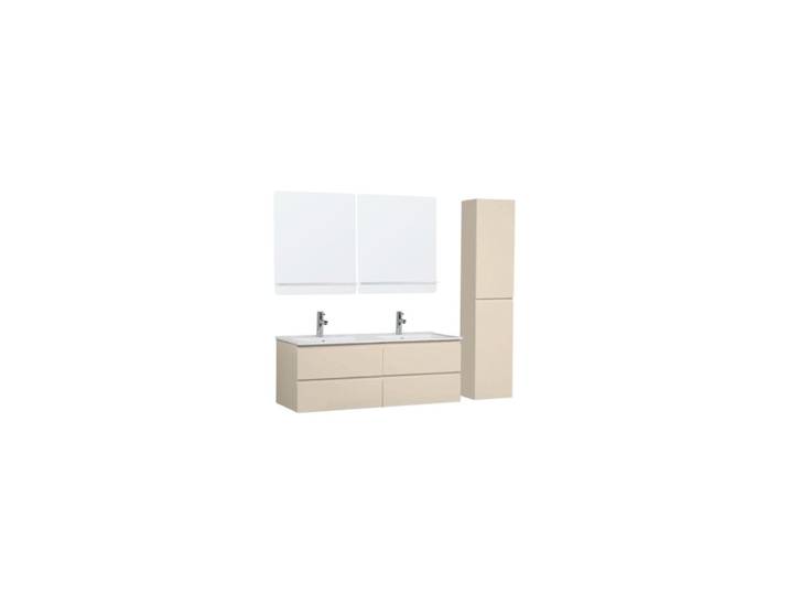 Ensemble meuble double vasque 120cm avec plan céramique