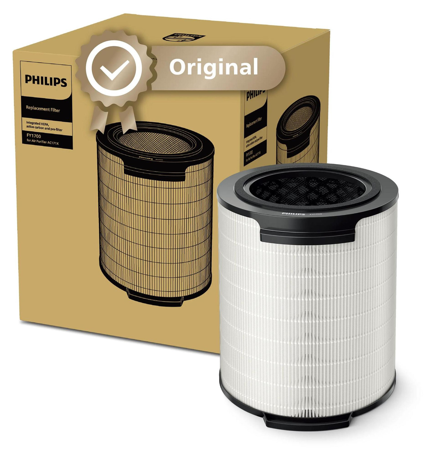 Philips origineel 3-in-1 vervangingsfilter voor luchtzuiveraars AC1711/xx en AC1715/xx (FY1700/30)