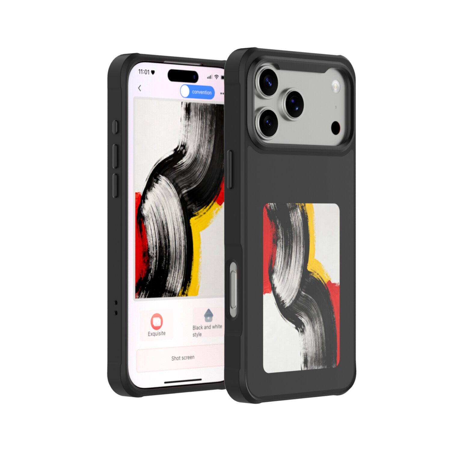 4smarts E-Ink Cover mit NFC-Display für iPhone 17 Pro Max, Qi2 ready 541789