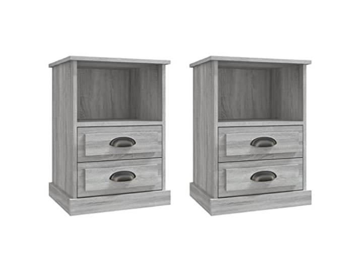Heofavd Nachttische 2 STK. Grau Sonoma 43x36x60 cm Holzwerkstoff