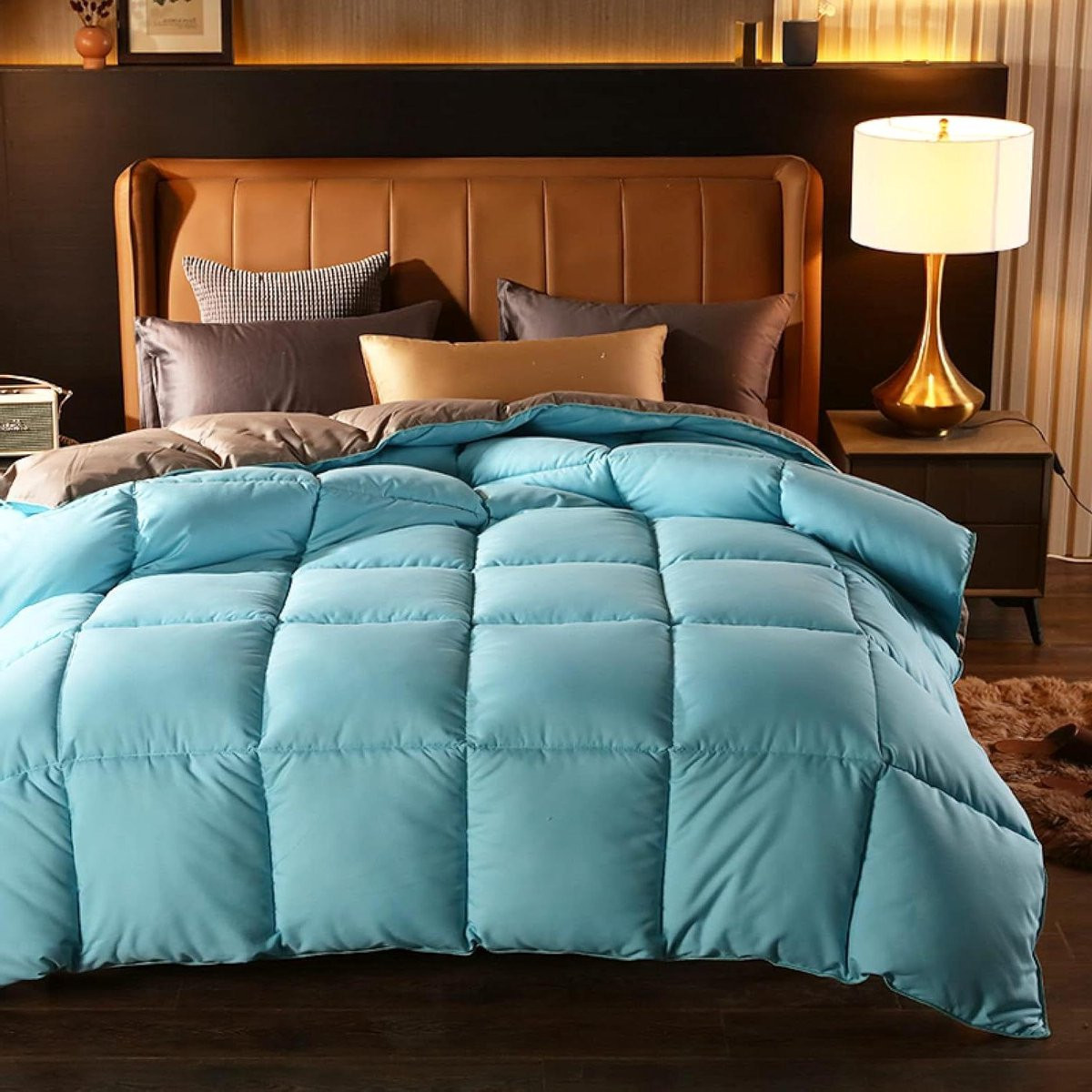 Kingsize Donzen Dekbed met Box Quilt Steek - Wit - 220 x 240 cm