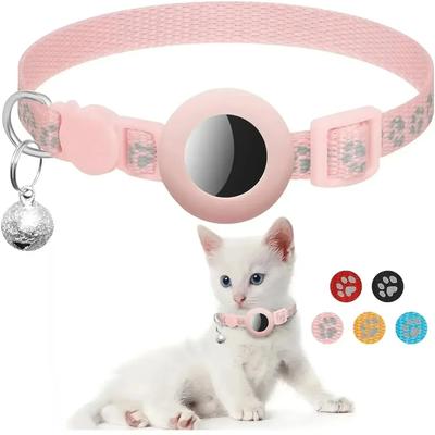 Uplift Essentials Reflective AirTag Safety Cat Collar Secure Tracking & Quick Release Protection style G