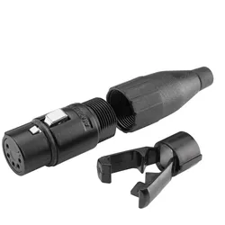 Amphenol XLR, 5-pol , Kunststoff-Kabelbuchse, versilberte(r) Kontakt(e), gerade, grau
