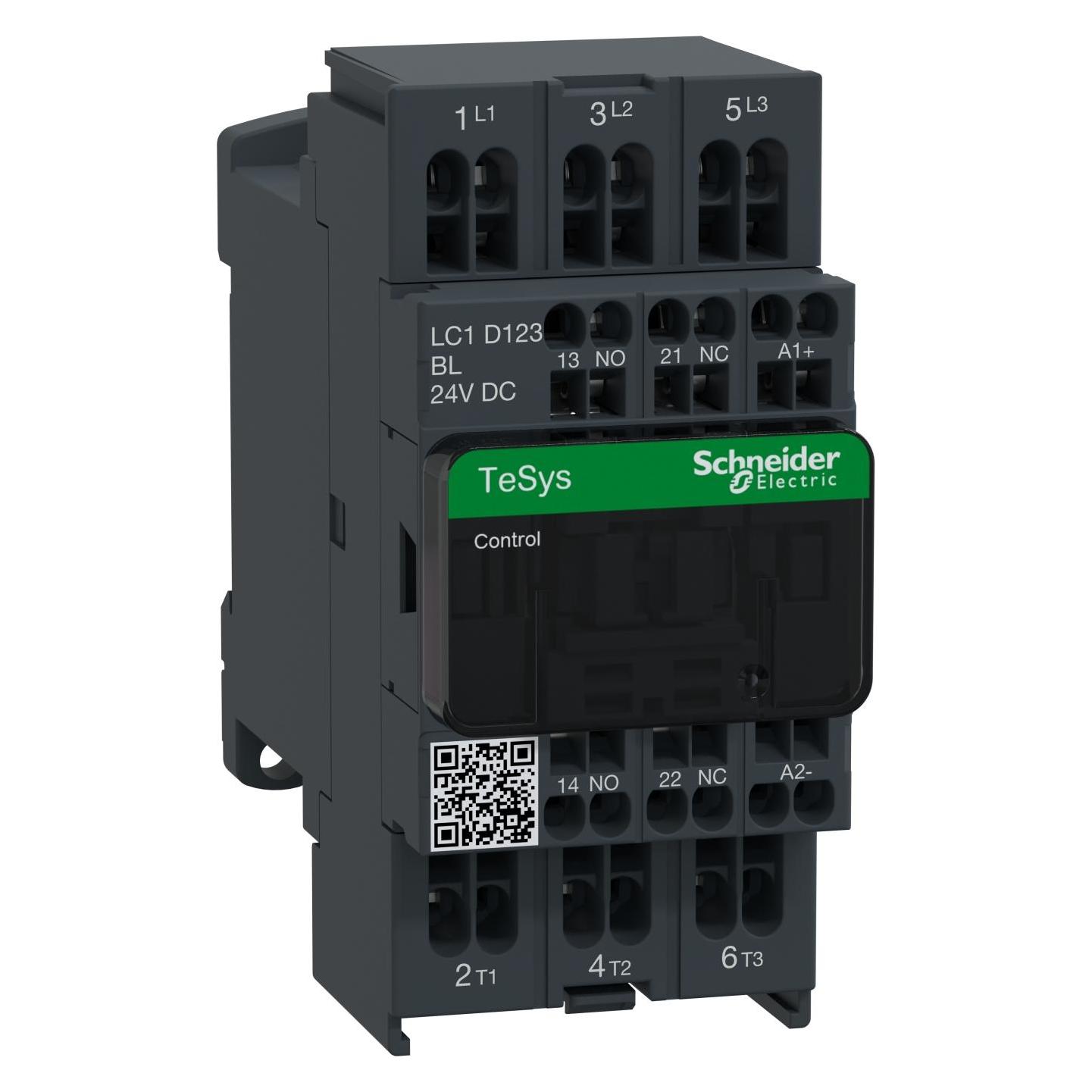 Schneider Electric SCHÜTZ 12A-24VDC FEDERKLEMM. (LC1-D123BL) (LC1D123BL)