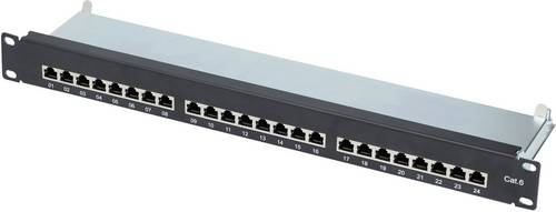 Renkforce 24 Port Netzwerk-Patchpanel 483mm (19") CAT 6 1 HE Bestückt