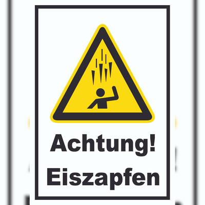 HB-Druck Achtung Eiszapfen A3 (297x420mm) Schild