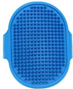 Happy Pet Pantry Paw Spa Silicone Pet Grooming Bath Brush & Hair Remover For Dogs And Cats blue